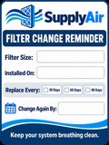 SupplyAir Reusable Filter Change Reminder Magnet