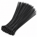 8-inch UV Resistant Black Multi-Purpose Zip Tie, 75-lb Tensile Strength